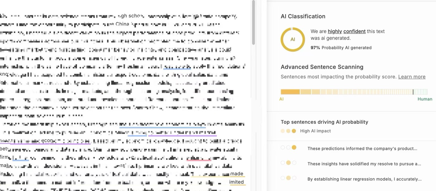 AI detection report: 97%